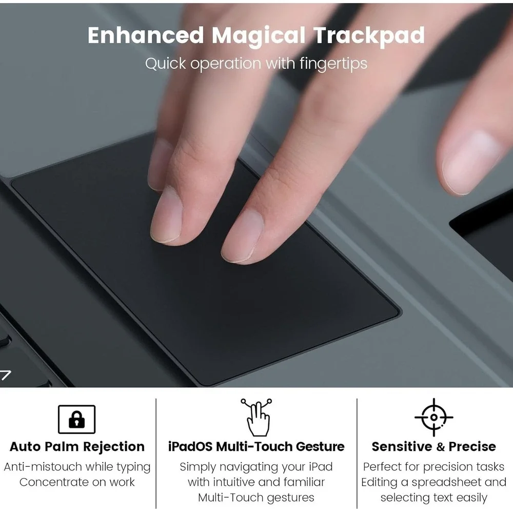 Keyboard Case for iPad Pro 11 iPad Air 4th 5th Gen Nillkin Trackpad Cover Black